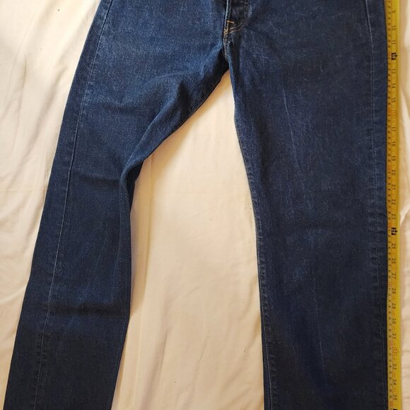 Levi’s 501 Button-Fly Jeans 34x34 Dark Wash Classic Straight Fit - Picture 12 of 16